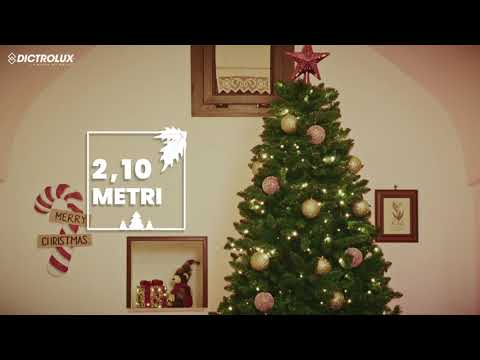 DICTROLUX - Albero di Natale Luminoso Monte Denal 350 LED Bianco Caldo - h210 cm diametro alla base 130 cm